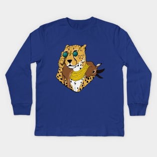 Bougie cheetah Kids Long Sleeve T-Shirt